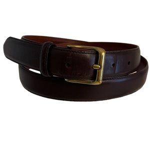 Coach Mens Size 42 Brown Leather Belt with Brass Buckle